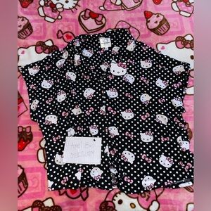 CCO XL Hello Kitty Sanrio Black and White Womens 2 Piece Pajama Set BNWT